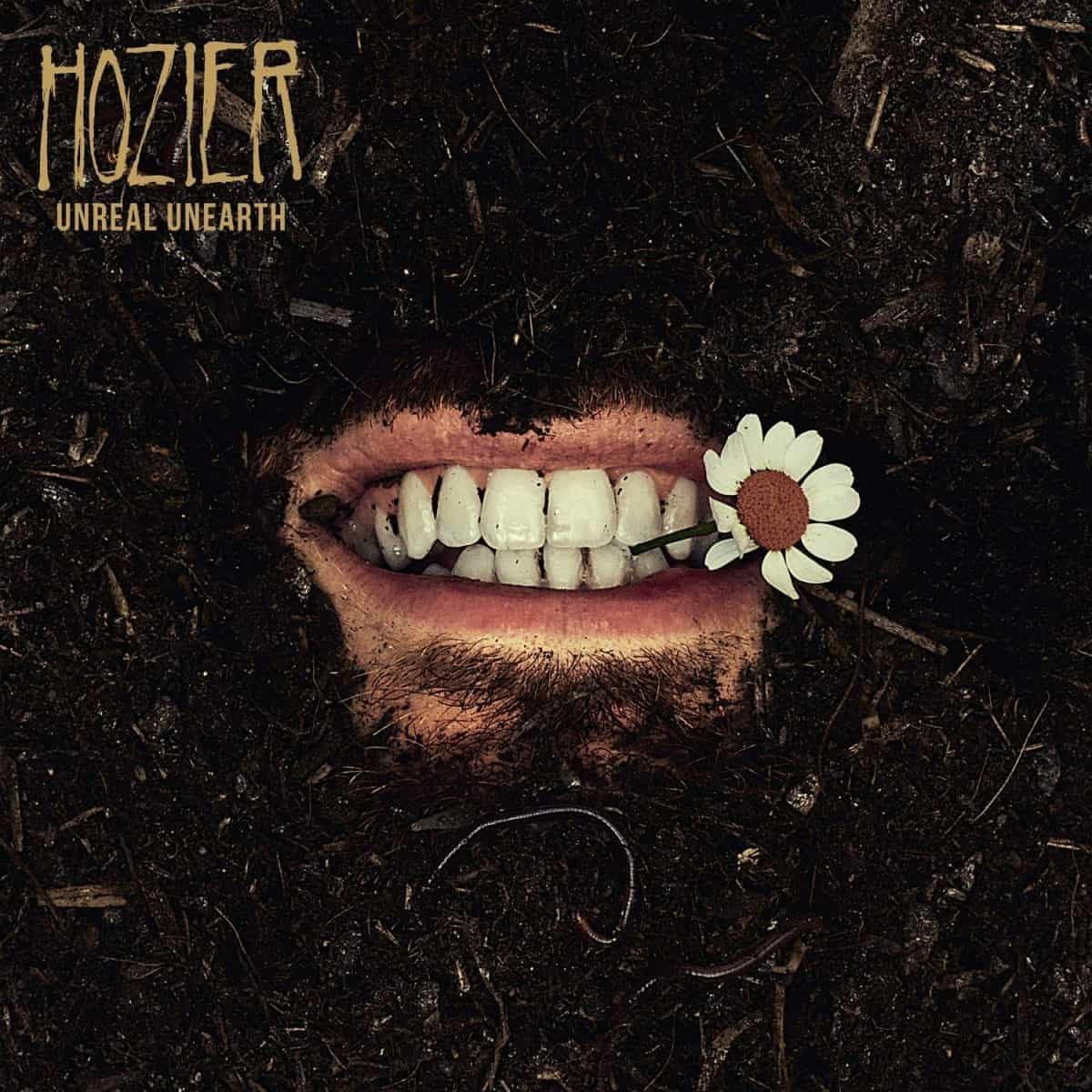 Buried under: Hozier in his cover art for new album ‘Unreal Unearth'