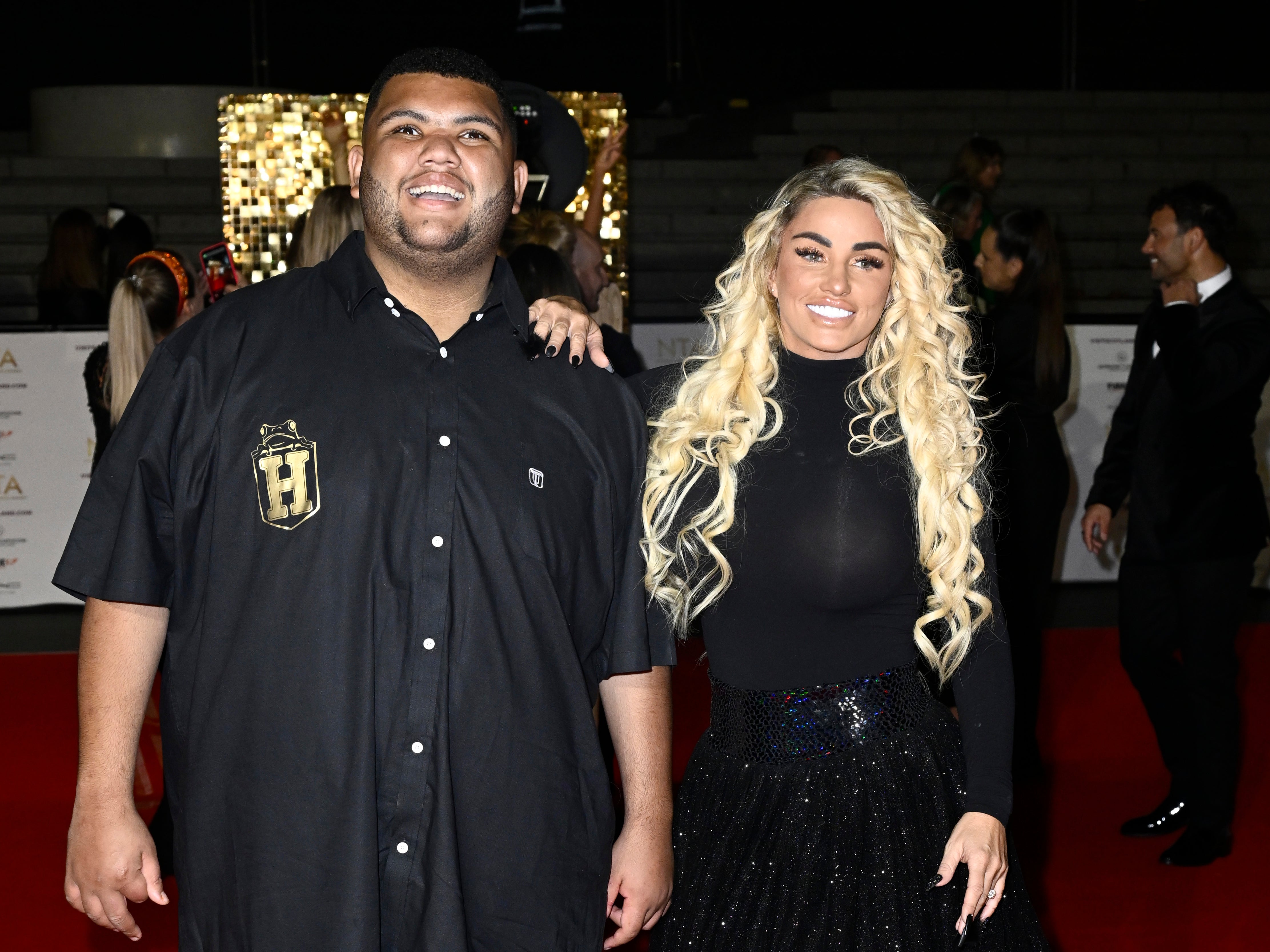 Katie Price and Harvey Price attend the National Television Awards 2022 at The OVO Arena Wembley on October 13, 2022