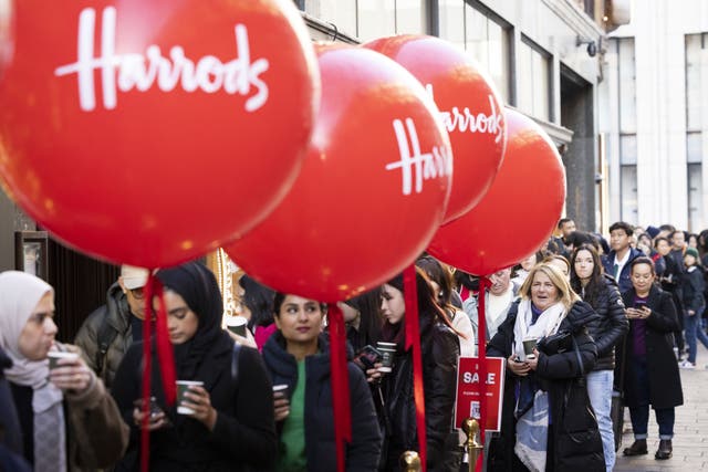 Profits at Harrods benefitted from the comparison to the previous year, which was impacted by Covid-19 (Matt Alexander/PA)