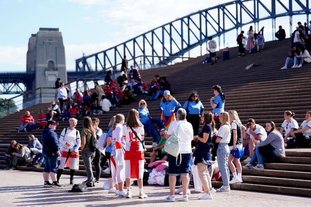 England fans prepare for another showdown with Australia in Sydney (Zac Goodwin/PA)