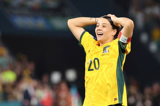 Sam Kerr is her country’s leading goal-scorer of either gender (Tertius Pickard/AP)