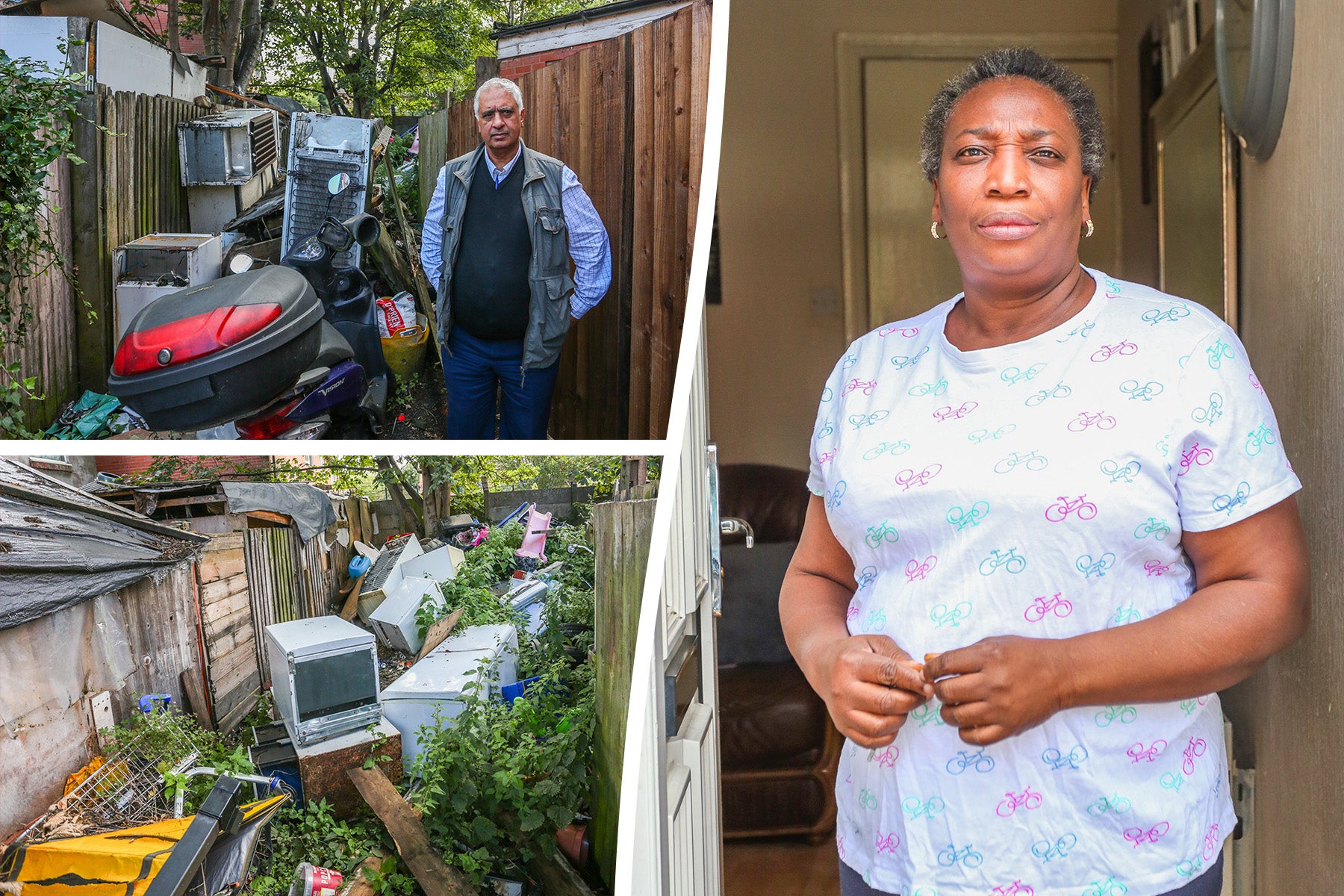 Locals living on Nineveh Road, in Handsworth, Birmingham, have criticised council bosses who have left the festering piles to fester near their properties for a decade