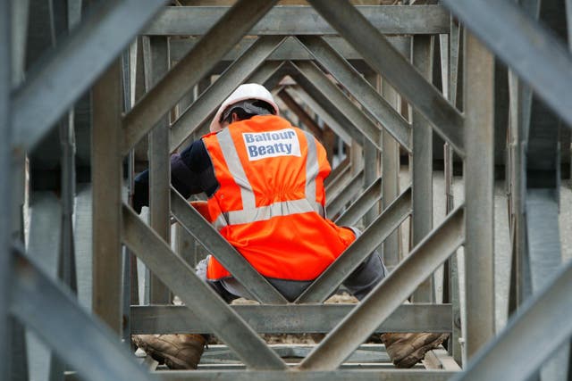 Infrastructure giant Balfour Beatty said it has benefited from the UK construction sector (Newscast/Balfour Beatty/PA)