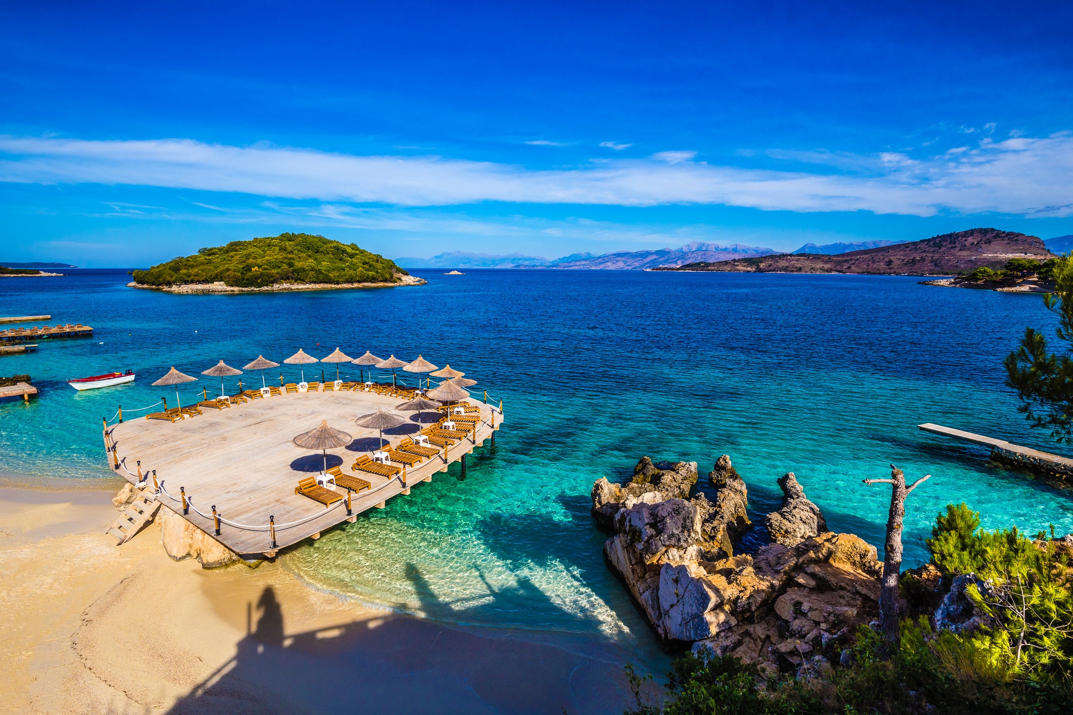 Just a boat ride from Corfu, Ksamil sits on the sparkling Ionian Sea
