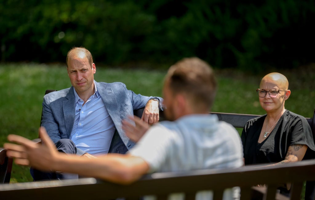 Prince William with Gail Porter in June