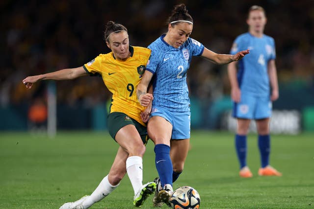 <p>Lucy Bronze (right) helped the Lionesses reach the World Cup final (Isabel Infantes/PA)</p>