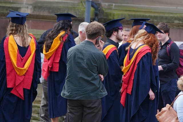 A university sector chief has said students awaiting their A-level results should prepare a ‘back-up’ plan in case they miss out on a place at their preferred institution (Peter Byrne/PA)