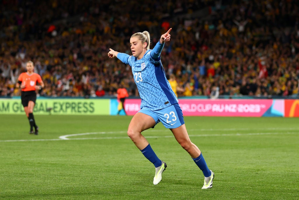 England’s Alessia Russo scored the team's third goal during the Semi Final match against Australia