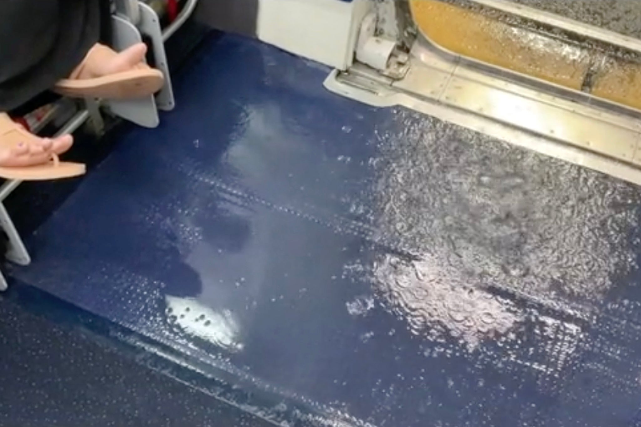 Fly me a river: Water pooling inside the plane