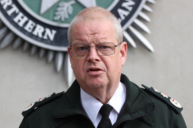 Police Service of Northern Ireland Chief Constable Simon Byrne has said be believes information from the data leak is in the hands of dissident republicans (Liam McBurney/PA)