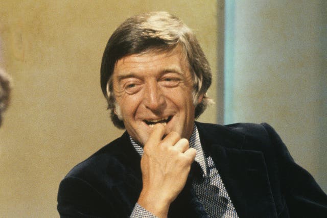 <p>Michael Parkinson presents his ITV chat show in 1977</p>