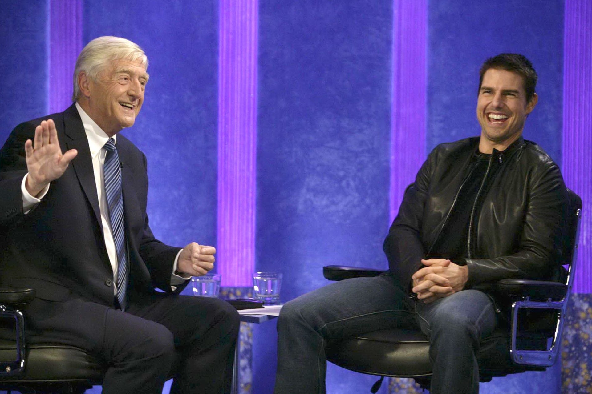 Tom Cruise appears on Michael Parkinson’s chat show in 2004