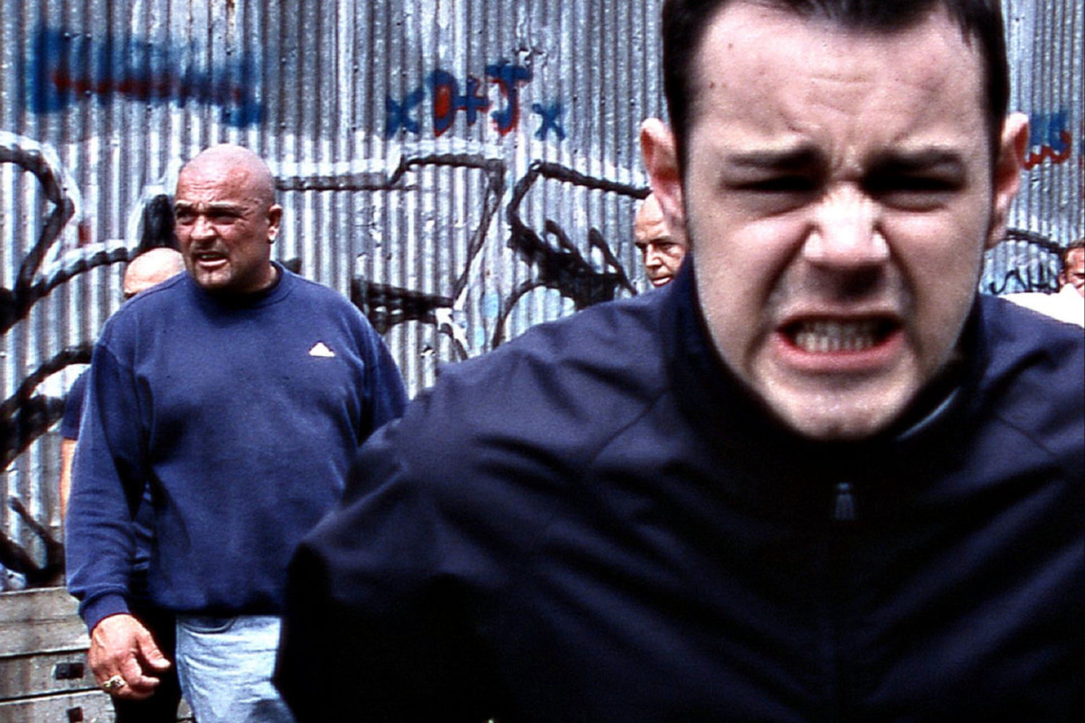 Come on then if you think you’re hard enough: Danny Dyer in the seminal hooligan movie ‘The Football Factory’
