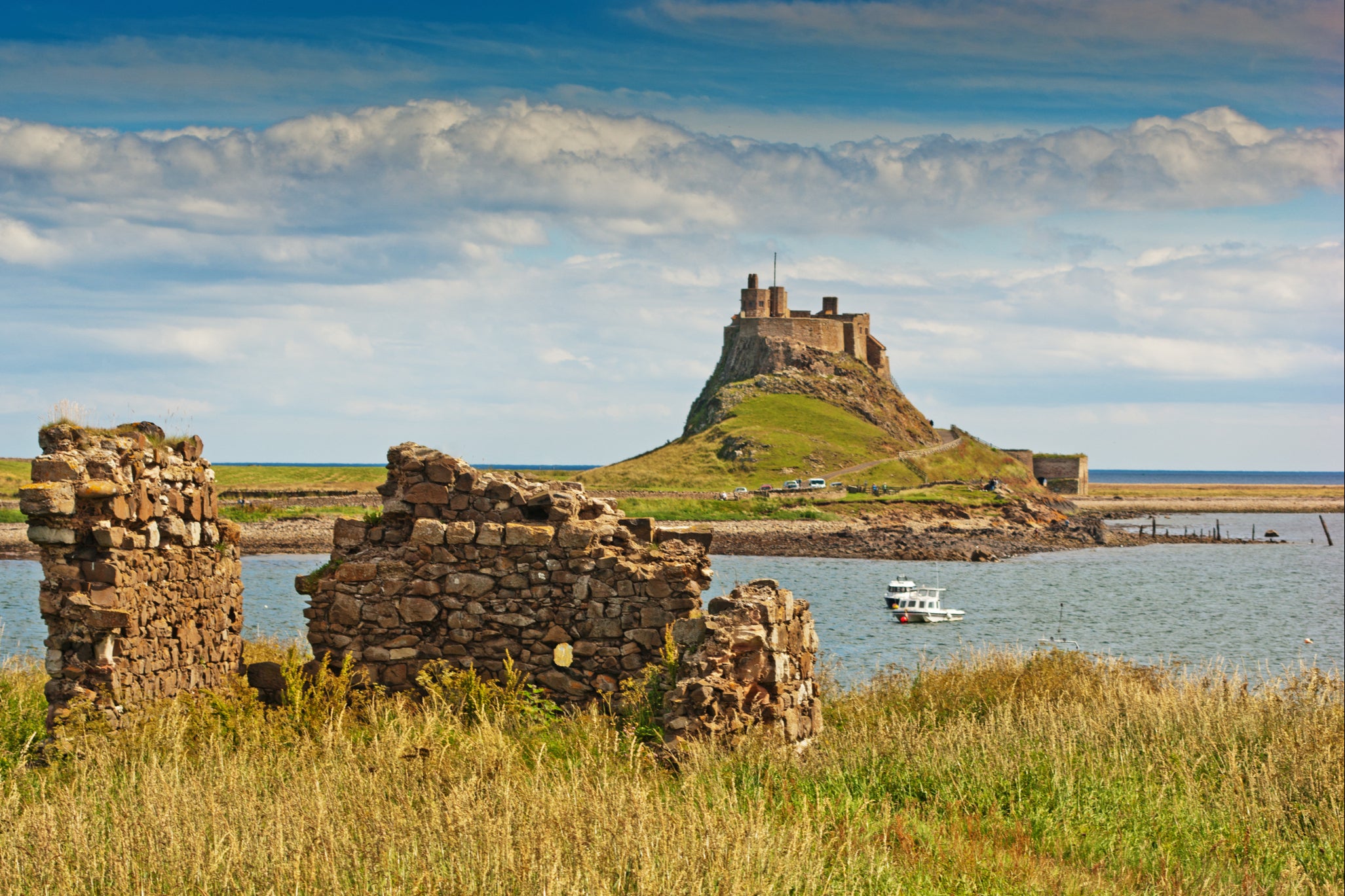 The Holy Island of Lindisfarne, off the coast of Northumberland, is the runner up