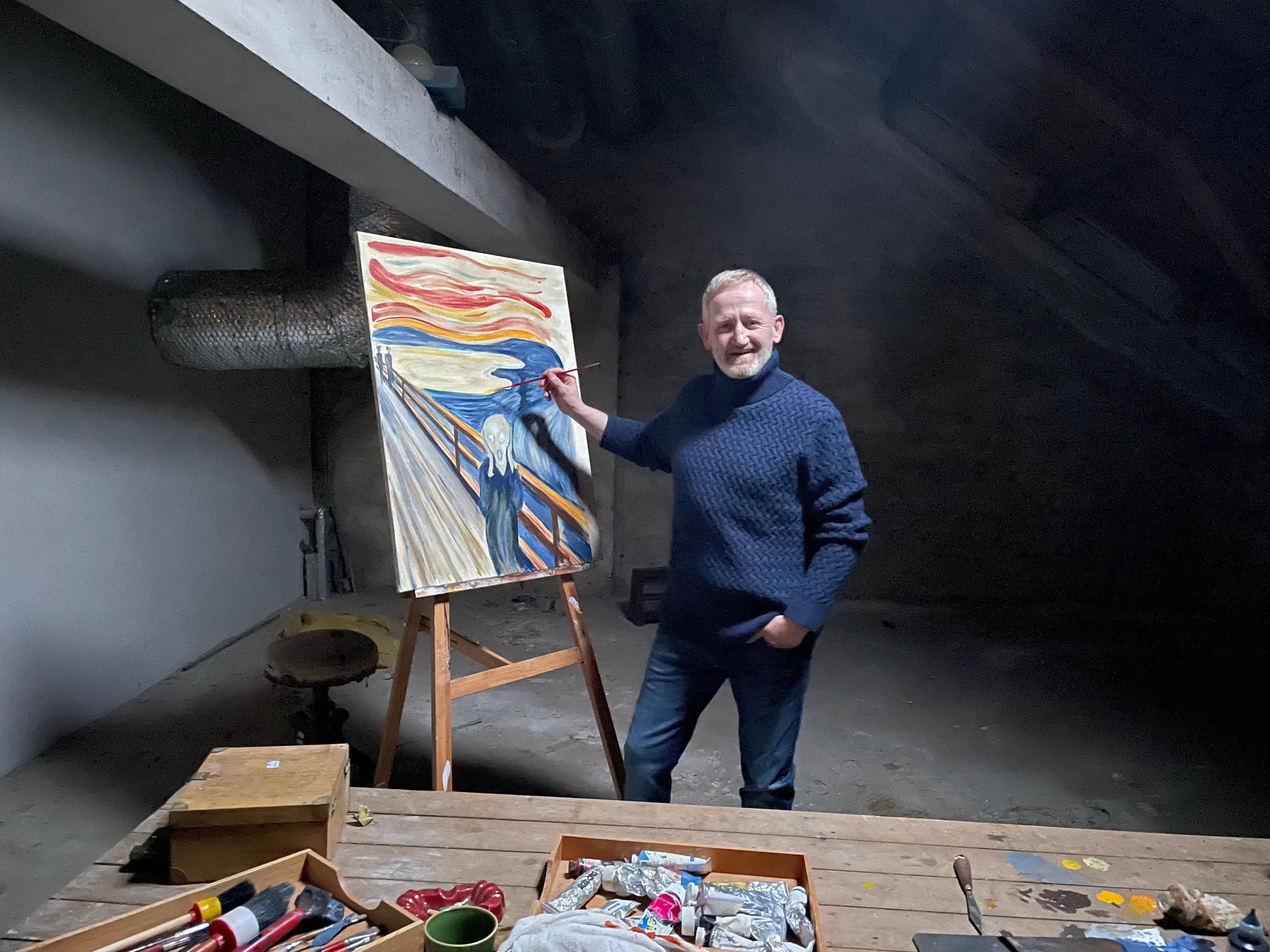 In prison, Enger learnt how to paint and has become a successful artist in Norway