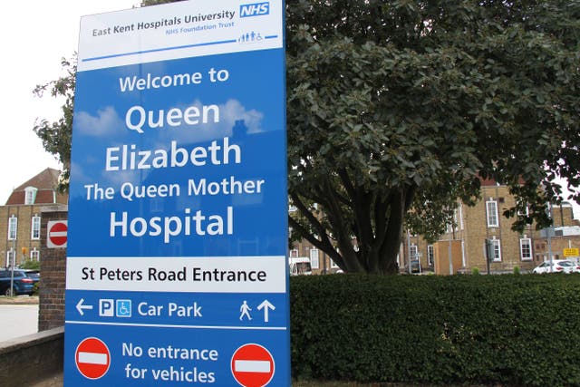 Queen Elizabeth The Queen Mother Hospital in Margate, Kent (Alamy/PA)
