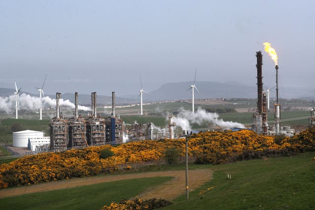 Workers at the Mossmorran plant in Fife walked out due to safety fears (Jane Barlow/PA)