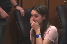 Teenage girl sobs as she’s sentenced to 15 years to life in prison for ‘hell on wheels’ deadly car crash