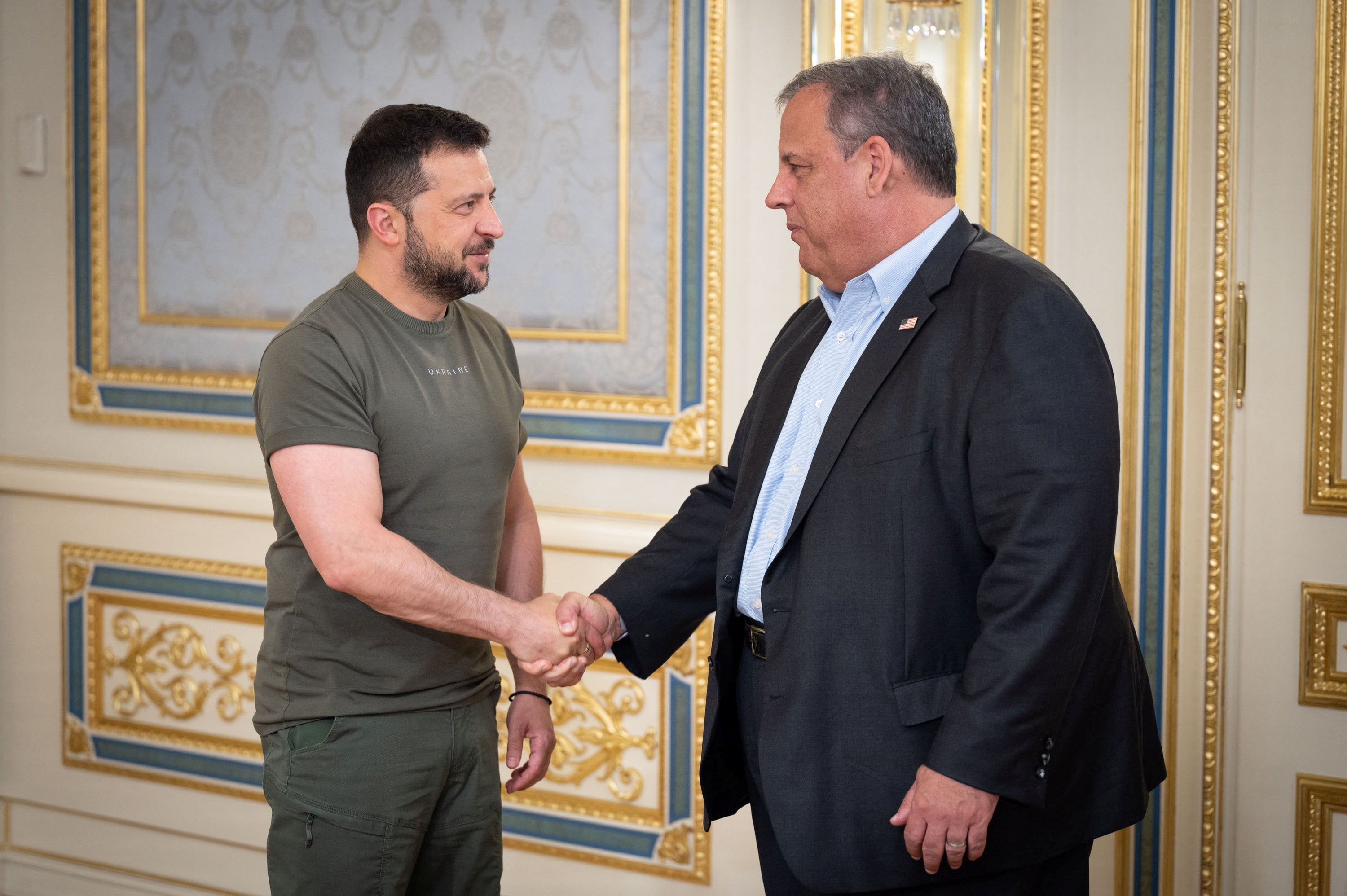 Chris Christie meeting Volodymyr Zelensky in Kyiv