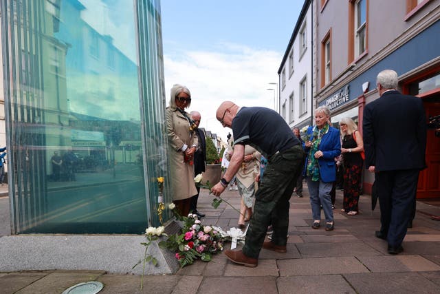 Families gathered this week to mark the 25th anniversary of the Omagh bombing (Liam McBurney/PA)