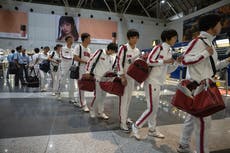 Taekwondo athletes appear to be North Korea's first delegation to travel since border closed in 2020