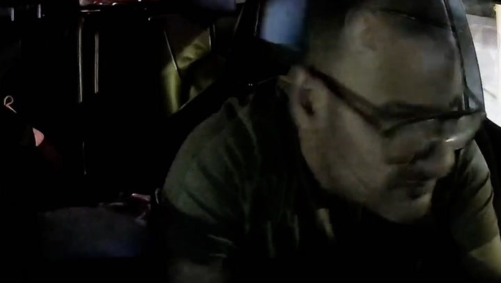 <p>Uber driver’s dashcam film drive-by shooting next to him.</p>