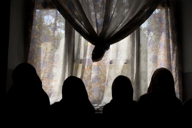 <p>Girls studying in a secret school at an undisclosed location in Afghanistan</p>