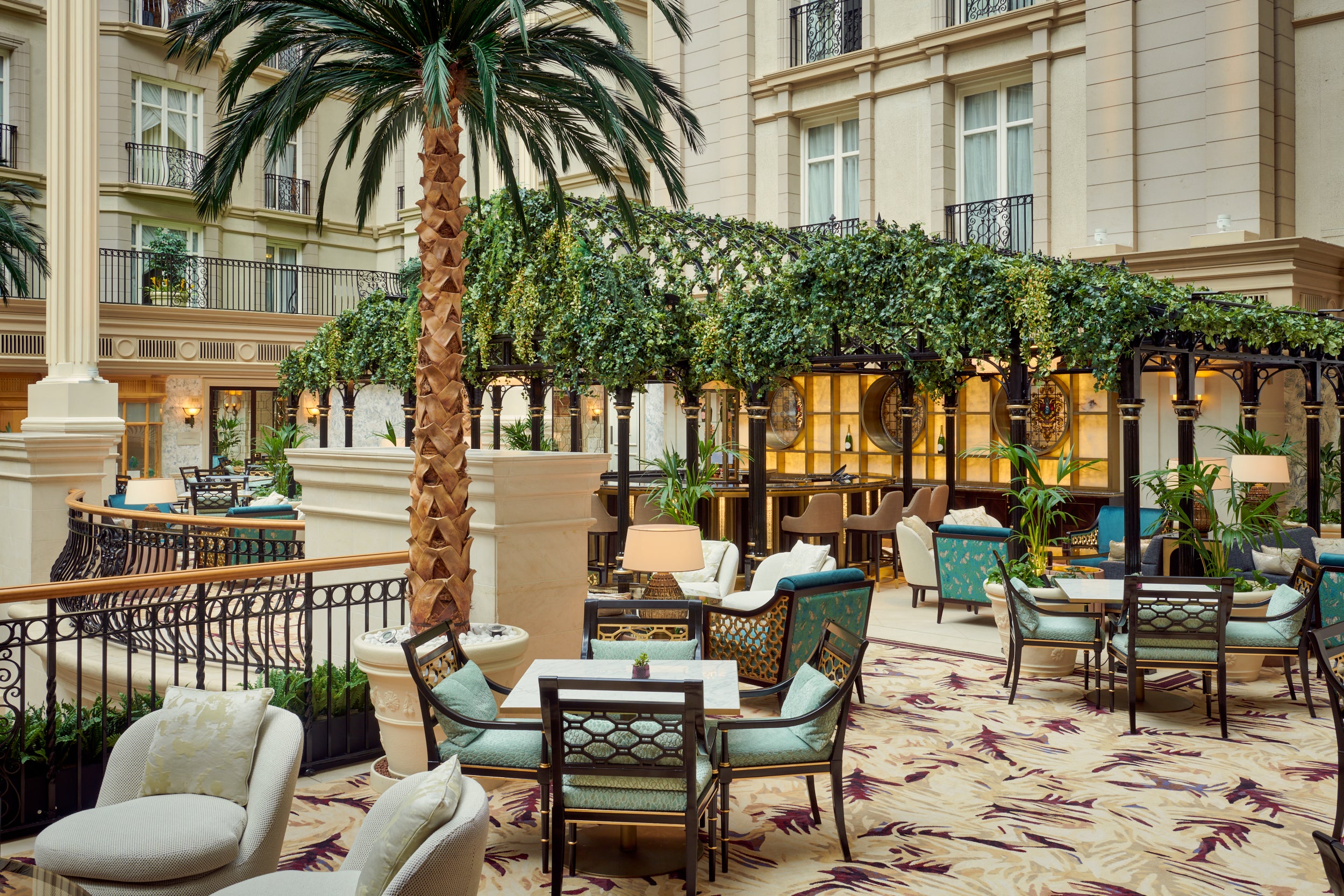 The Landmark’s Champagne Bar within its Winter Garden still makes for a magical sun spot