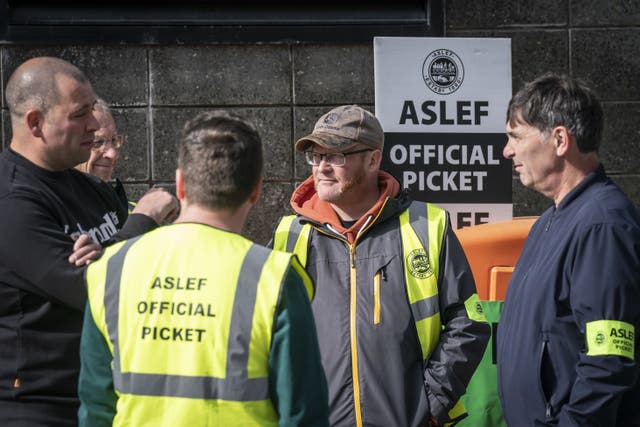 It will be 12th day of strike action by Aslef members (PA)