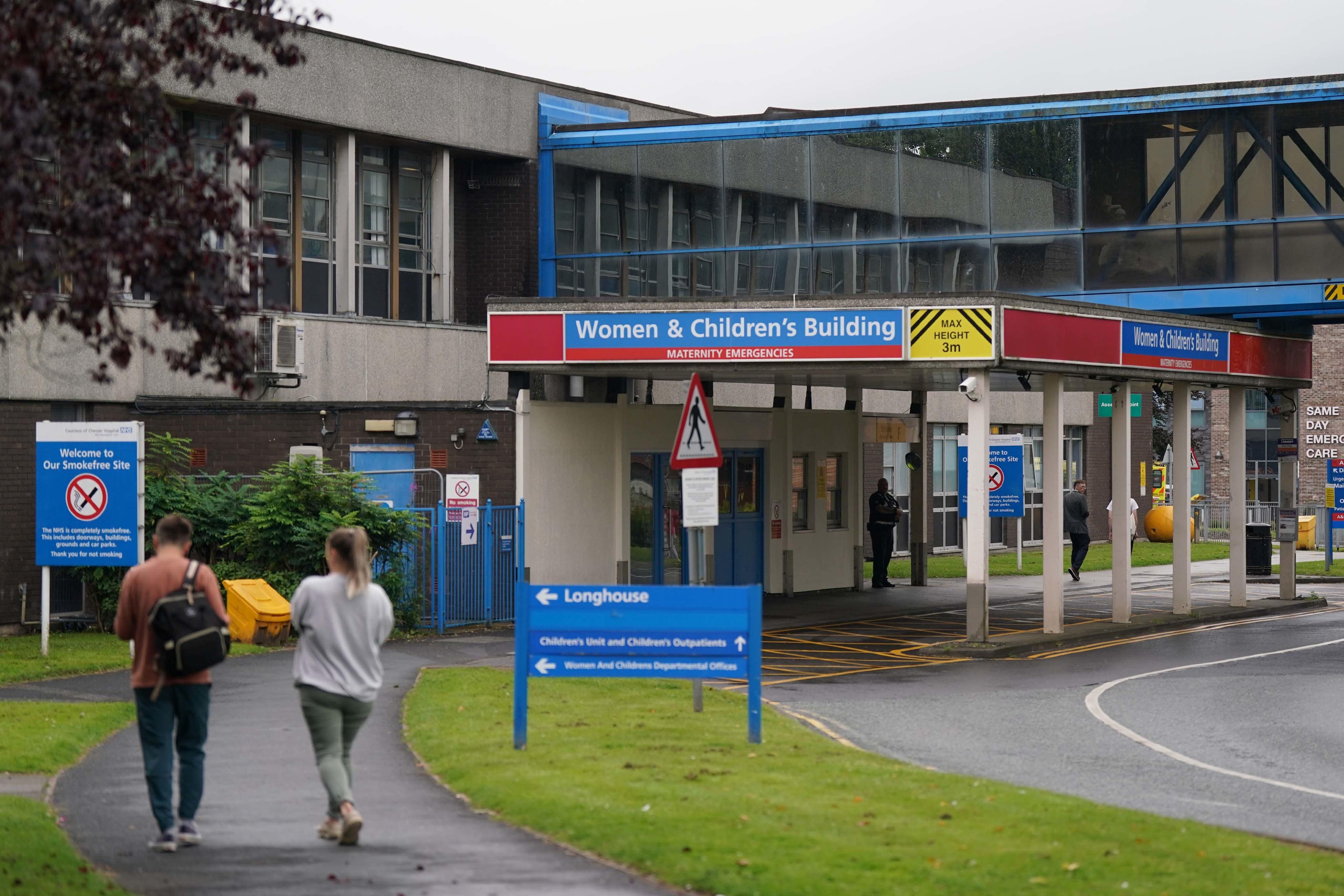 Lucy Letby’s at the Countess of Chester Hospital went undetected initially (Jacok King/PA)