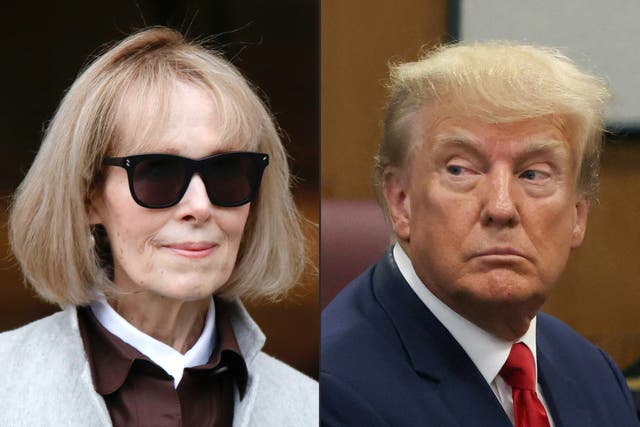 <p>E Jean Carroll has been awarded summary judgment in her second defamation case against Donald Trump </p>