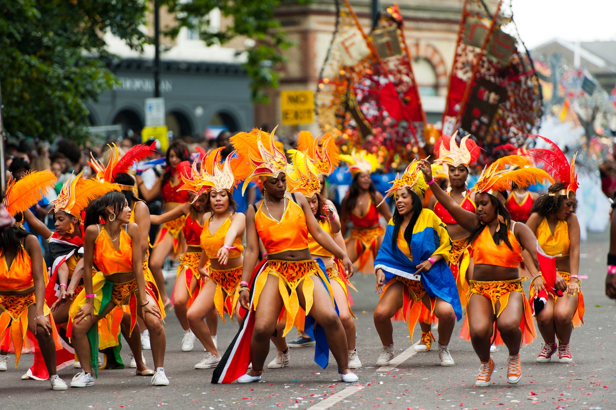 Samba and strut with the parade dancers in W11