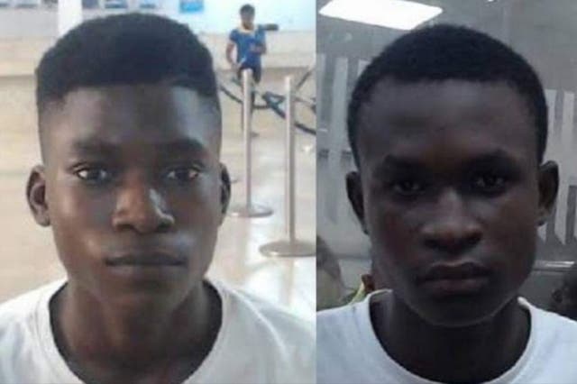 <p>Samuel Ogoshi, 22, and Samson Ogoshi, 20, of Lagos, Nigeria, were extradited to the US this week and entered not guilty pleas on 17 August</p>