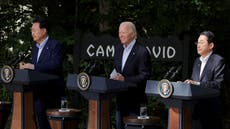 Biden hails ‘a new era in partnership’ as US, Japan and Korea announce ‘Camp David Principles’