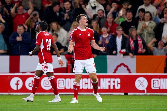 Chris Wood headed Nottingham Forest to victory against Sheffield United (Tim Goode/PA)