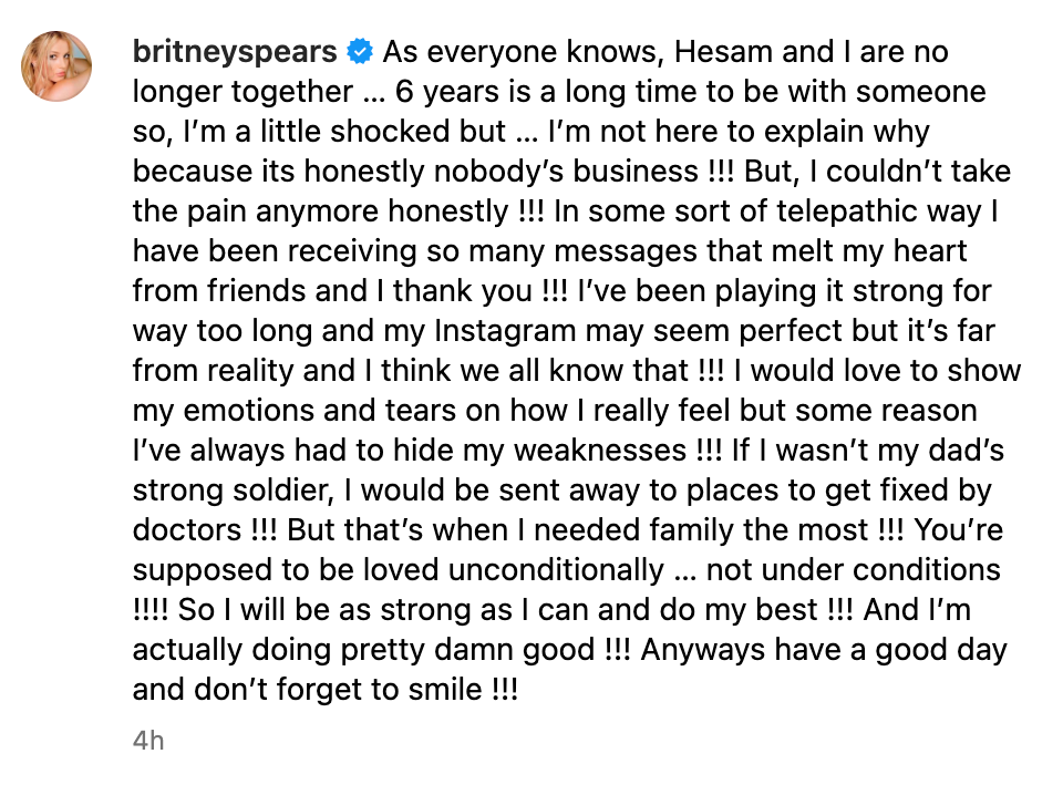 Spears’ post