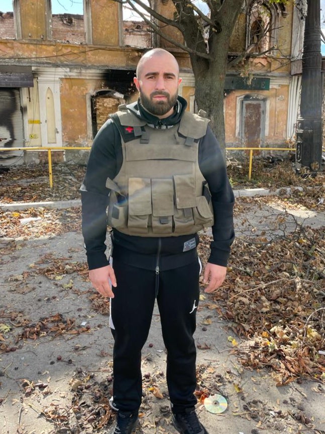 Dmitry Lozhenko of the ‘I am Saved’ organisation – which has been conducting evacuations around Kupiansk