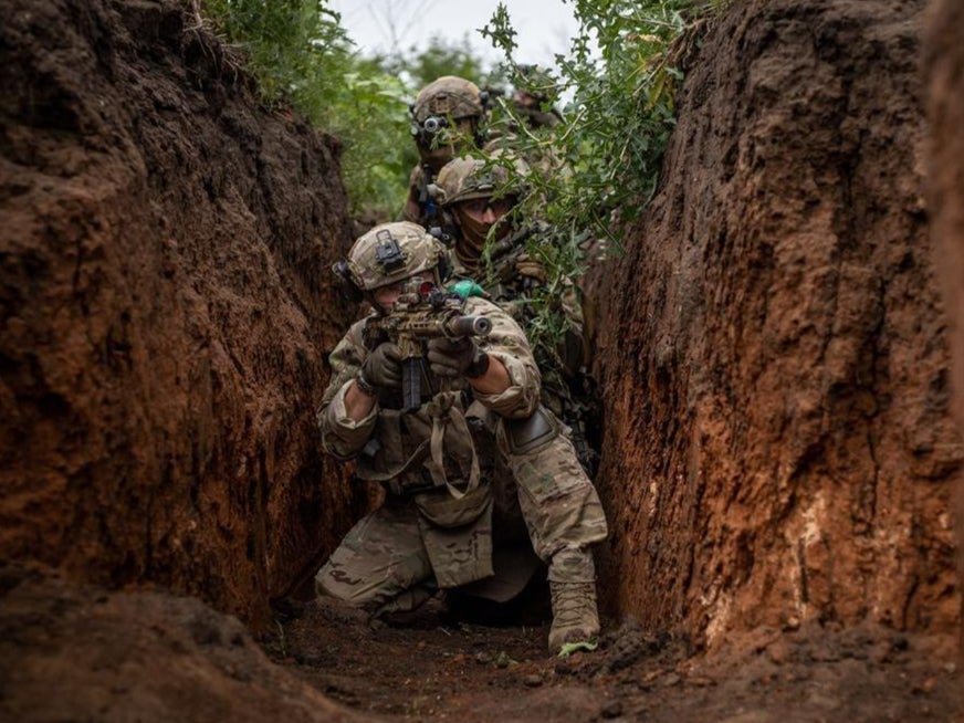 Ukrainian troops around Kupiansk