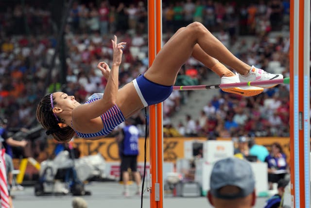 Great Britain’s Katarina Johnson-Thompson has completed the opening two events (Martin Rickett/PA)