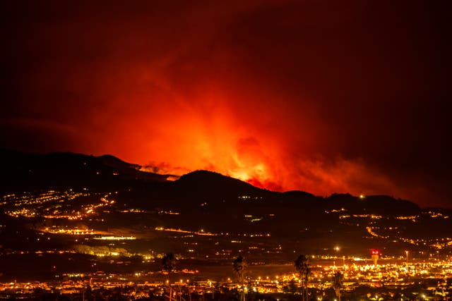 APTOPIX Spain Wildfire Tenerife