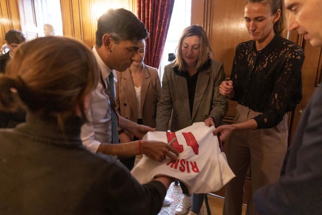 Prime Minister Rishi Sunak has written to the Lionesses to wish them good luck in the World Cup final (Richard Pohle/The Times)