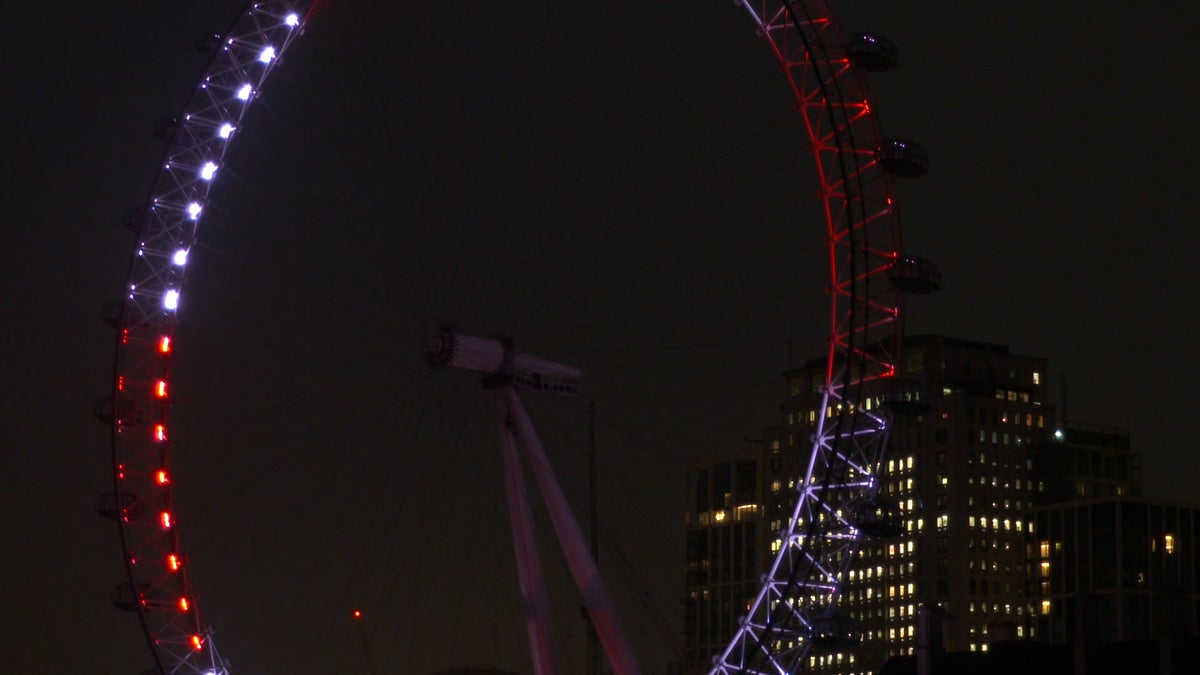 London Eye sparkles in red and white to cheer on Lionesses ahead of World Cup final