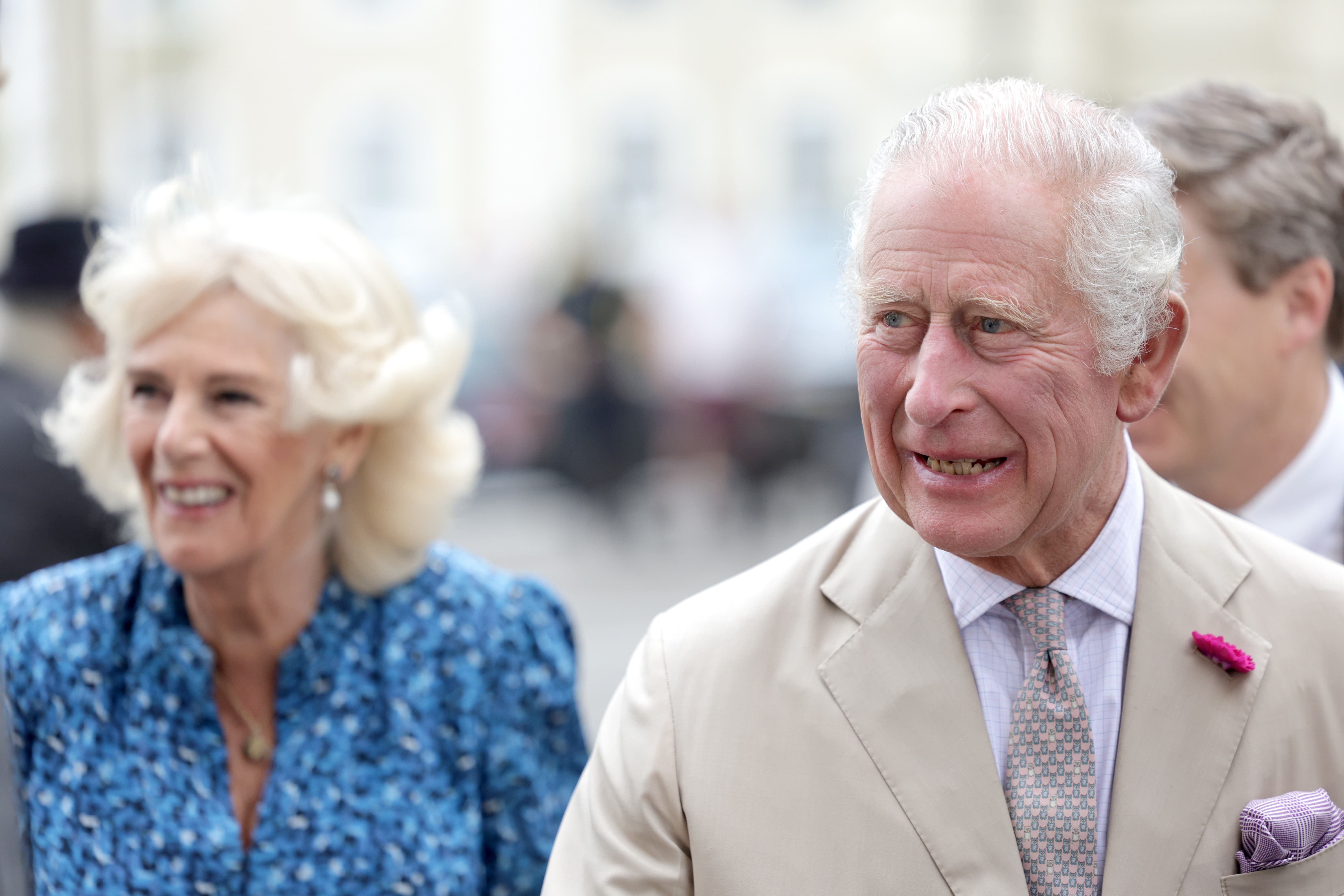 The King and Queen wished the Lionesses good luck ahead of the final (Chris Jackson/PA)