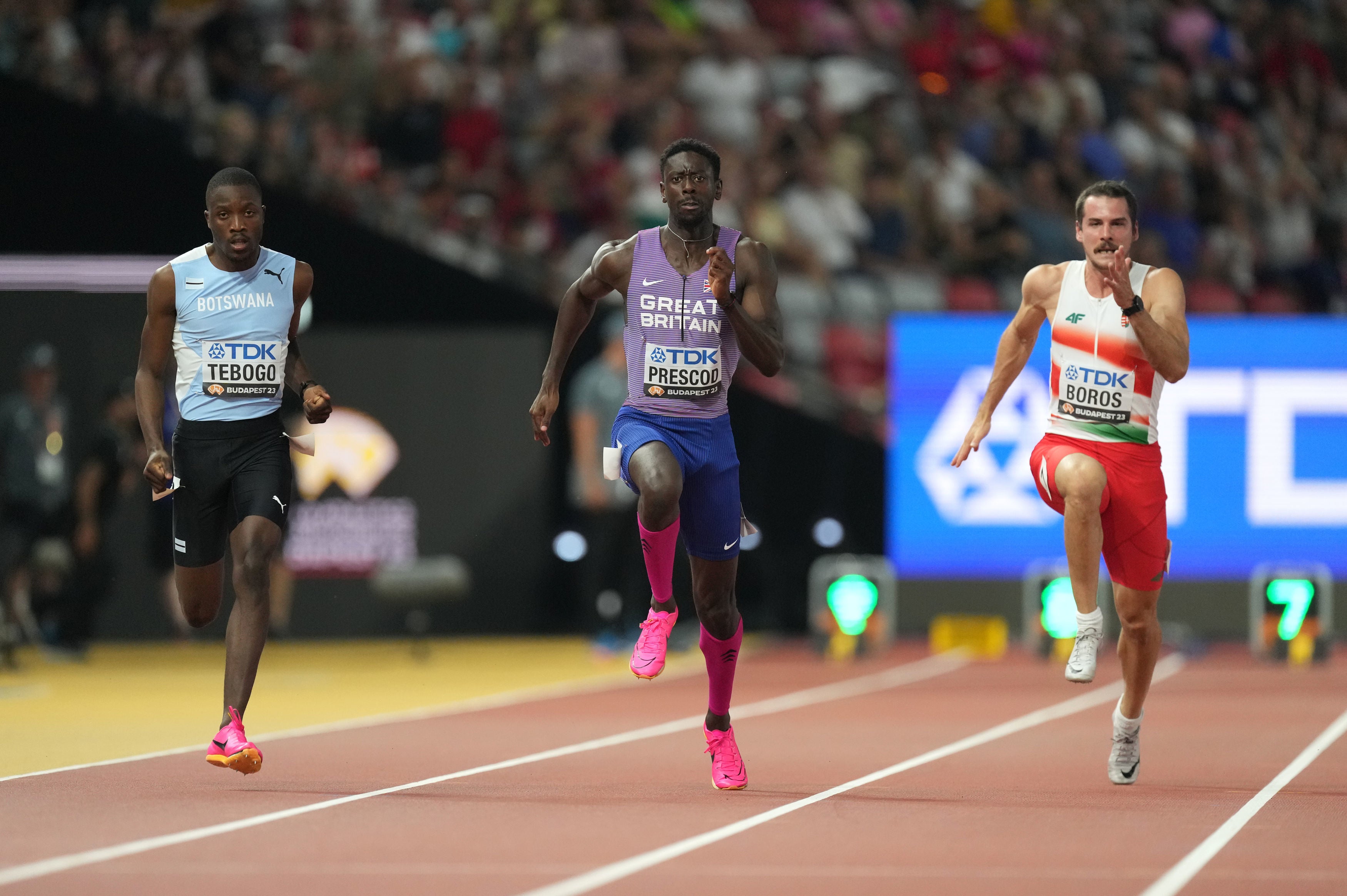 Prescod qualified from the 100m heats on day one at the Worlds