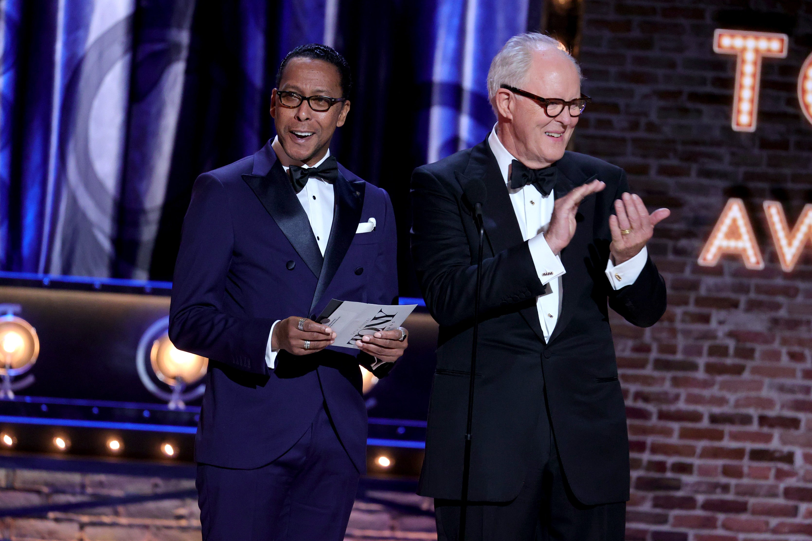 Presenting with John Lithgow at the 2021 Tony Awards
