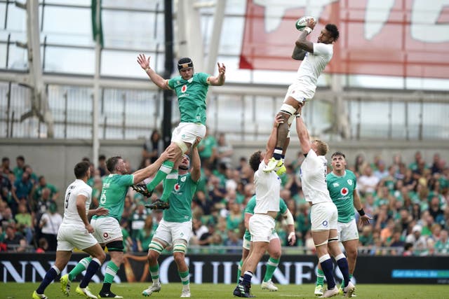 Courtney Lawes and England were beaten in Dublin (Niall Carson/PA)
