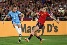 England v Spain LIVE: Women’s World Cup final score and updates as Lionesses go for glory