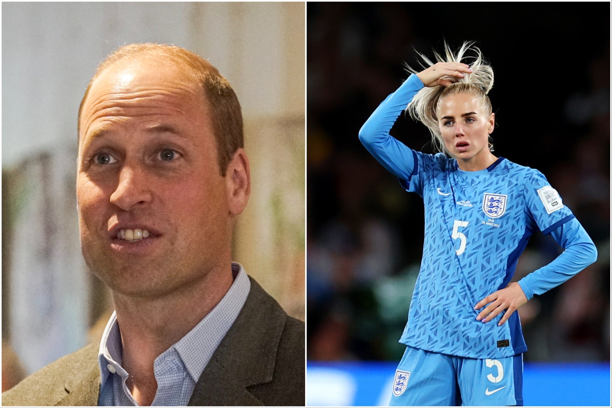 Prince William and England player Alex Greenwood