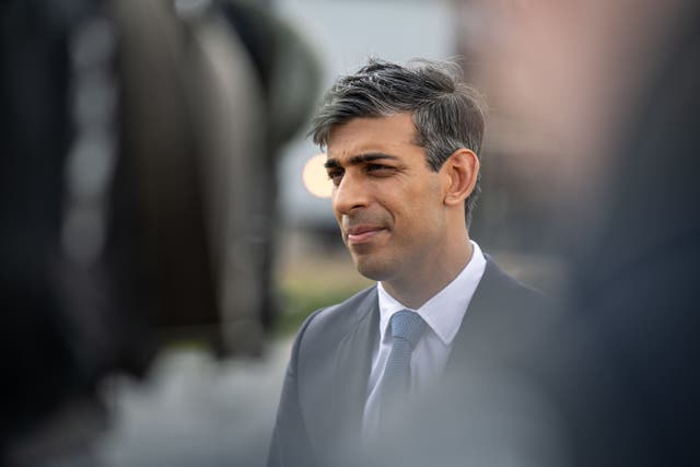 Prime Minister Rishi Sunak said it is ‘cowardly’ of criminals not to face their victims in court (Euan Duff/PA)