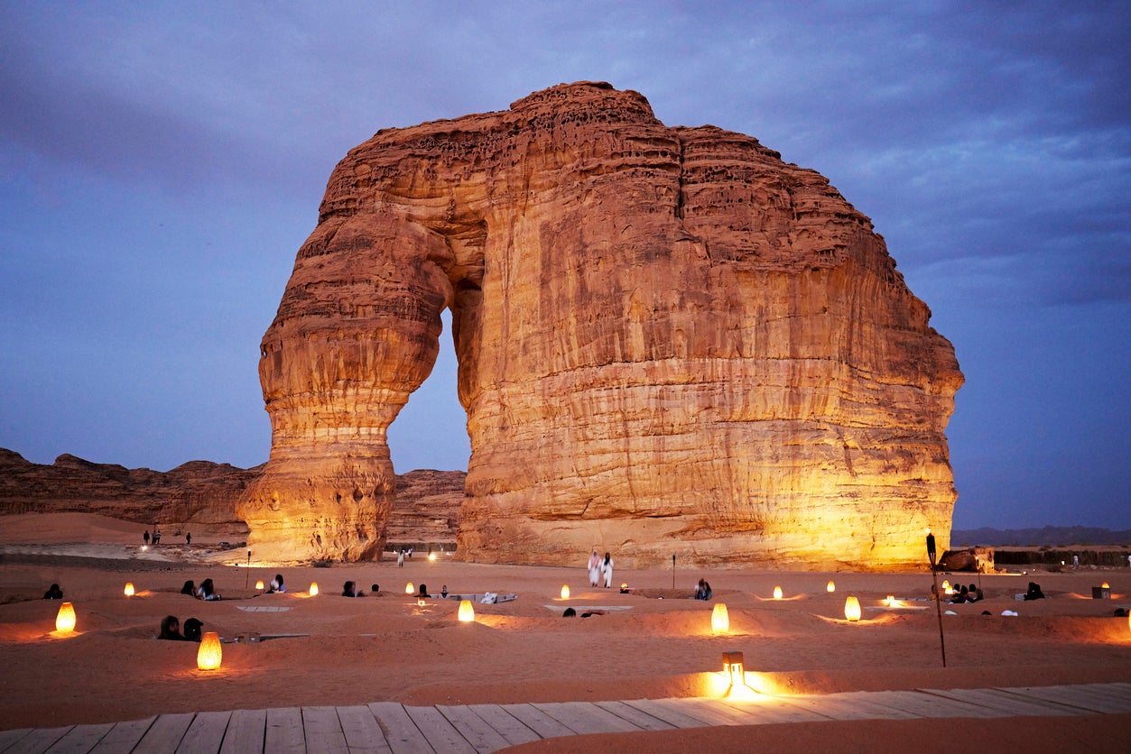 The Elephant Rock is known as the Jabal Alfil